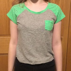 Crop Top With Rhinestones